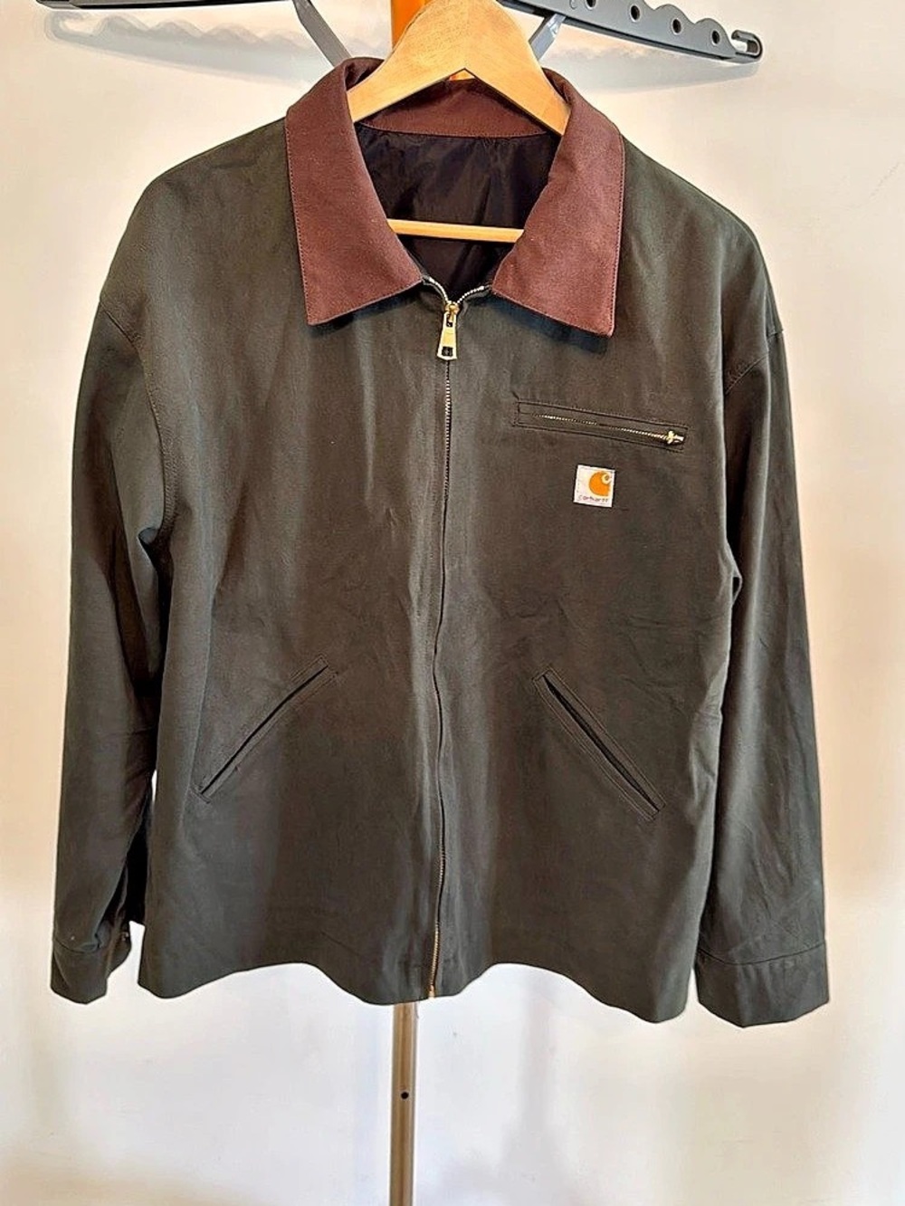 Carhartt Lightweight Jacket Black & Brown Size Small